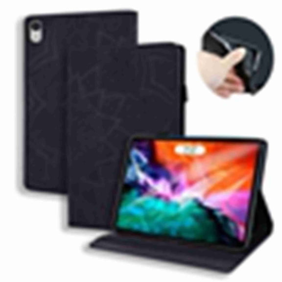Dteck Case for iPad Mini 6 2021 (6th Gen.), Embossed Floral Wallet Card Leather Folio Stand Protective Cover with Multi-Angle Viewing, Functional Elastic Strap for iPad Mini 6th Gen 8.3 Inch - Black