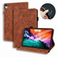 thumbnail image 1 of Dteck Case for iPad Mini 6 2021 (6th Gen.), Embossed Floral Wallet Card Leather Folio Stand Protective Cover with Multi-Angle Viewing, Functional Elastic Strap for iPad Mini 6th Gen 8.3 Inch - Brown, 1 of 1