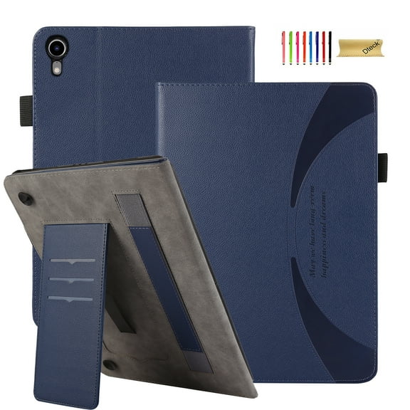Dteck Case for iPad Mini 6 8.3 Inch 2021,Premium PU Leather Case with Card Holder & Hand Strap, Multi-Angle Stand Folio Cover for iPad mini 6th Generation,Blue