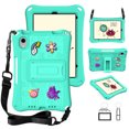 thumbnail image 1 of Dteck Case for iPad Mini 6 Shockproof Handle Convertible Stand Light Weight EVA Cute Kids ipad Cover DIY Cartoon Pattern with Shoulder Strap Cover for Mini 6th Gen 2021 8.3 Inch,Mintgreen, 1 of 7
