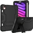 thumbnail image 1 of Dteck Case for iPad Mini 7 A17 Pro 2024 / iPad Mini 6 2021 8.3 Inch, Heavy Duty Silicone+PC Shockproof Rugged Protective Case Stand Cover for iPad Mini 7th/6th Generation 8.3",Black, 1 of 6