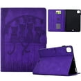 thumbnail image 1 of Dteck Case for iPad Pro 11” 1st/2nd/3rd/4th Gen (2018/2020/2021/2022) & iPad Air 4/Air 5 10.9", Embossed Stand with Multiple Viewing Angles Stand PU Leather Back Cover, Purple, 1 of 6