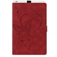 thumbnail image 1 of Dteck Case for iPad Pro 11 Inch 2024,Smart Magnetic Leather Butterfly Pattern Card Holder Wallet Hybrid Rubber Kickstand Case Cover for iPad Pro 11" (M4) 2024,Red, 1 of 7