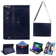 thumbnail image 1 of Dteck Case for iPad Pro 11 inch 2024,Folio Stand PU Leather Cover with Hand Strap, Crossbody Protective Case w/Pen Holder Card Slots Envelope Pocket Wallet Case for iPad Pro 11-in. (M4),Blue, 1 of 8