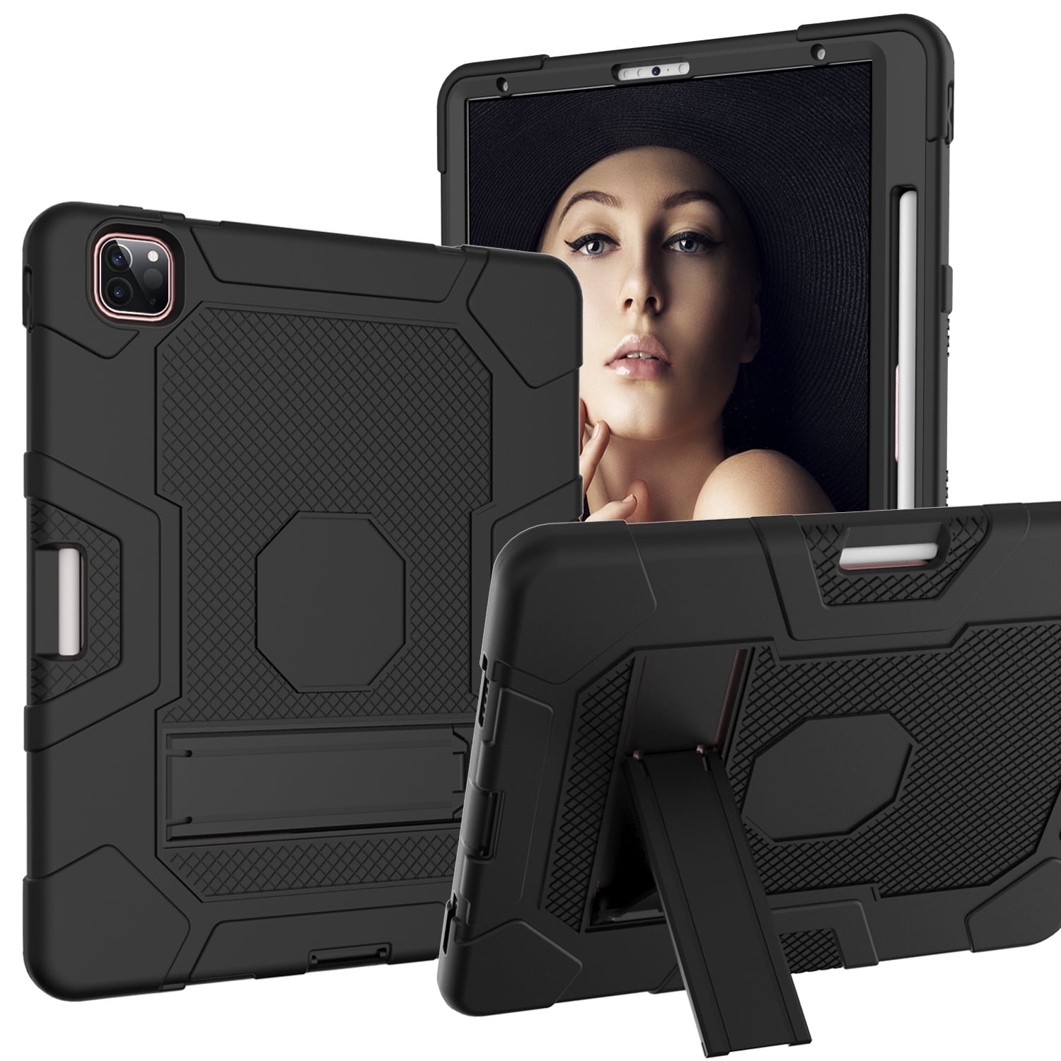 Dteck Case for iPad Pro 12.9 inch 6th 5th 4th 3rd Generation,Heavy Duty Rugged 3Layer