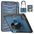 thumbnail image 1 of Dteck Case for iPad Pro 13 Inch Case 2024 M4 (7th Generation), Heavy Duty Shockproof Protective Case with 360° Rotating Stand, Hand/Shoulder Strap and Pen Holder,Navy Blue, 1 of 9