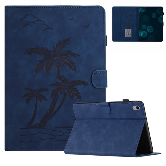 Dteck Case for iPad iPad mini (A17 Pro) 8.3 inch 2024/iPad mini 6th Generation,Magnetic Leather Tree Patterned Multi-Angle Stand Cover with Auto Wake/Sleep & Pen Holder & Card Slots,Blue
