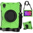 thumbnail image 1 of Dteck Case for iPad mini (A17 Pro) 8.3 inch 2024/ iPad mini 6th Generation,Shockproof Rubber Rugged Case Kids Friendly Handle Kickstand with Shoulder Strap Protective Cover,Green, 1 of 8