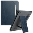 thumbnail image 1 of Dteck Case for iPad iPad mini (A17 Pro) 8.3 inch 2024,iPad mini 6th Gen Luxury Leather+TPU Smart Card Holder Wallet Case Elastic Hand Strap Shockproof Foldable Stand Cover with Wrist Strap,Darkblue, 1 of 9