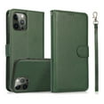 thumbnail image 1 of Dteck Case for iPhone 12 Pro Max 6.7-inch,Detachable Case Card Holder Wallet Magnetic Leather 2 in 1 Design Shockproof Kickstand Cover Support Magnetic Car Mount Case,Green, 1 of 7
