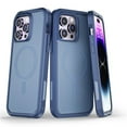 thumbnail image 1 of Dteck Case for iPhone 12 Pro Max, Compatible with MagSafe, Military-Grade Drop Protection Silicone Protective Phone Cover, Shock-Absorbing Corners Shockproof Magnetic Case,Blue, 1 of 5