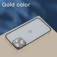 thumbnail image 1 of Dteck Case for iPhone 13 Pro Max 6.7 inch 2021 Release, Shockproof Rugged Forsted PC Backplane Explosion-proof Lens All-inclusive Ultra-thin Lightweight Clear Drop-resistant Auto Buckle, Gold, 1 of 6