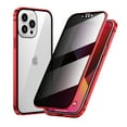 thumbnail image 1 of Dteck Case for iPhone 13 Pro Max 6.7-inch,Magnetic Adsorption Metal Case Anti Spy Privacy Double Side Tempered Glass Full Cover 360° Anti-peeping Protective Case,Red, 1 of 8