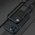 thumbnail image 1 of Dteck Case for iPhone 13 Pro Max 6.7-inch,Shockproof Metal Aluminum Bumper Frame Slim Case with Camera Lens Protector Cover for iPhone 13 Pro Max,Black+Blue, 1 of 9