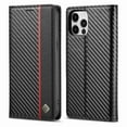 thumbnail image 1 of Dteck Case for iPhone 13 Pro Max Wallet Case, Magnetic PU Leather Stand Flip Cover with Carbon Fiber Texture Shockproof Card Slot TPU Interior Folio Case for iPhone 13 Pro Max 2021, #1 Black, 1 of 7
