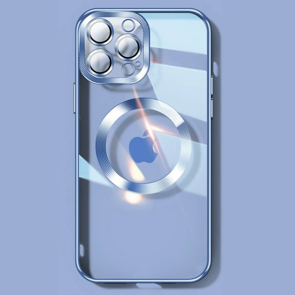 Dteck Case for iPhone 14 Pro Max 6.7 inch 2022, Compatible with MagSafe, Slim Plating Transparent PC Cover Magnetic Rugged Case for iPhone 14 Pro Max,Blue