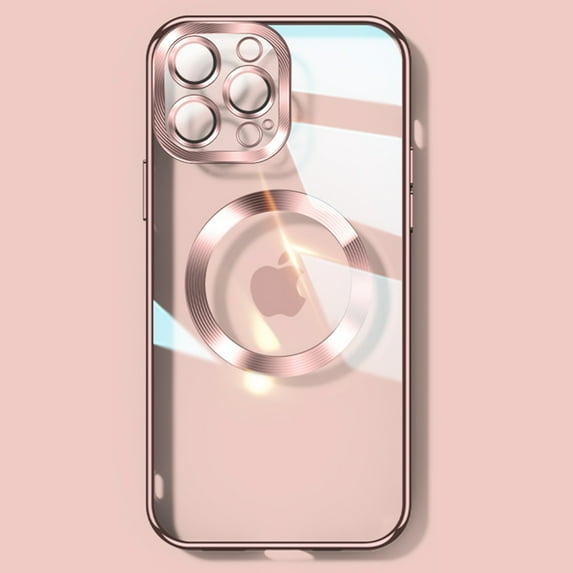 Dteck Case for iPhone 14 Pro Max 6.7 inch 2022, Compatible with MagSafe, Slim Plating Transparent PC Cover Magnetic Rugged Case for iPhone 14 Pro Max,Rosegold