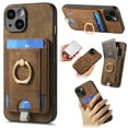 thumbnail image 1 of Dteck Case for iPhone 15 Plus with Stand,2 in 1 Detachable Magnetic Leather Card Slot Wallet Case Ring Holder Kickstand Protective Shockproof Back Cover for iPhone 15 Plus,Brown, 1 of 11