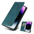 thumbnail image 1 of Dteck Case for iPhone 15, Premium Soft PU Leather Cover TPU Bumper with Card Holder Kickstand Magnetic Adsorption Flip Wallet Case for iPhone 15,Green, 1 of 6
