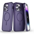 thumbnail image 1 of Dteck Case for iPhone 15 Pro Max, Compatible with MagSafe, Military-Grade Drop Protection Silicone Protective Phone Cover, Shock-Absorbing Corners Shockproof Magnetic Case,Purple, 1 of 5