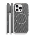 thumbnail image 1 of Dteck Case for iPhone 15 Pro Max, Magnetic Compatible with Magsafe Accessory Carbon Fiber Texture Support Wireless Charging Men Women Slim Hard Shockproof Protective Phone Cover,Gray, 1 of 5