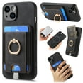 thumbnail image 1 of Dteck Case for iPhone 15 with Stand,2 in 1 Detachable Magnetic Leather Card Slot Wallet Case Ring Holder Kickstand Protective Shockproof Back Cover for iPhone 15,Black, 1 of 11