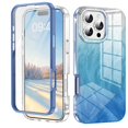 thumbnail image 1 of Dteck Case for iPhone 16 Plus,Full Body Protection Case Marble Pattern Slim TPU+PC Built-in Screen Protector Shockproof Back Cover for iPhone 16 Plus,Blue, 1 of 6