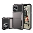 thumbnail image 1 of Dteck Case for iPhone 16 Plus Wallet Card Holder ID Slot Scratch Resistant Dual Layer Protective Bumper Rugged TPU Rubber Armor Hard Shell Cover Phone Case, Gray, 1 of 8