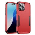 thumbnail image 1 of Dteck Case for iPhone 16 Pro, Heavy Duty Shockproof Protective Three Layers Phone Bumper Cover with Full Body Rubber Armor Bumper Dropproof Protection for iPhone 16 Pro,Red+Black, 1 of 5