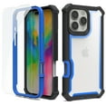 thumbnail image 1 of Dteck Case for iPhone 16 Pro Max Case with Glass Screen Protector, Full Body Protective Hybrid Dual Layer Shockproof Acrylic Back Rugged Protective Case Cover, Blue, 1 of 3