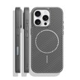 thumbnail image 1 of Dteck Case for iPhone 16 Pro Max, Magnetic Compatible with Magsafe Accessory Carbon Fiber Texture Support Wireless Charging Men Women Slim Hard Shockproof Protective Phone Cover,Gray, 1 of 5