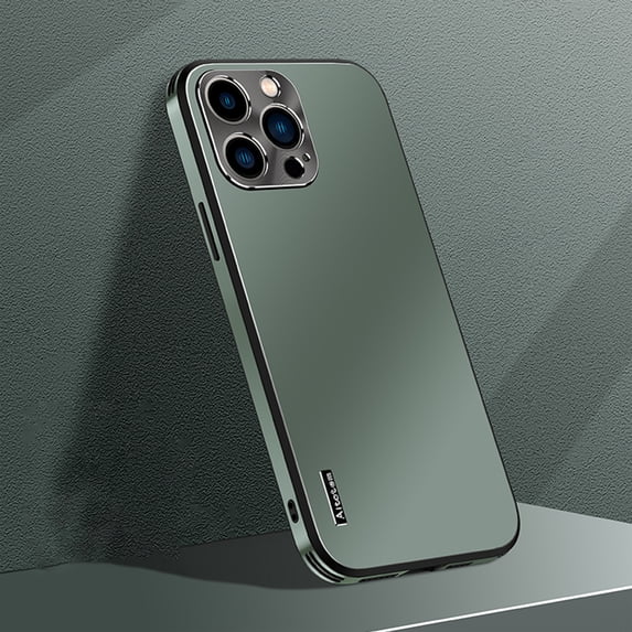 Dteck Case for iPhone 16 Pro Max,Shockproof Metal Aluminum Camera Cover Anti-scratch Slim Lightweight PC Back TPU Bumper Luxury Case For iPhone 16 Pro Max,Darkgreen