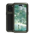 thumbnail image 1 of Dteck Case for iPhone 16 Pro,Military Heavy Duty Shockproof Dust/Dirt Proof Hybrid Aluminum Metal+Silicone+Tempered Glass Full Body Metal Case Cover for iPhone 16 Pro,Green, 1 of 9