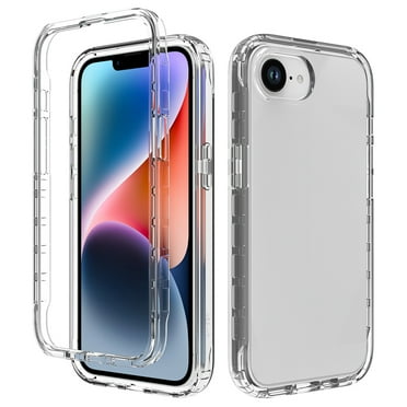 Dteck Case for iPhone 16e Full Body Rugged Case with Built-in Touch Sensitive Anti-Scratch Screen Protector, Soft TPU Bumper Case for iPhone 16e,Clear