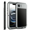 thumbnail image 1 of Dteck Case for iPhone 16e,Heavy Duty Shockproof Rugged Case with Built-in Glass Screen Protector, 360 Full Body DustProof Protective Cover for iPhone 16e, Silver, 1 of 8