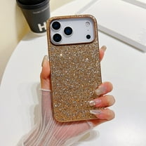 Dteck Case for iPhone 17 Pro ,Shockproof Glitter Case Bling Sparkly Soft TPU and PC Silicone Shiny Girl Women Thin Protective Cover for iPhone 17 Pro,Rosegold