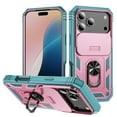 thumbnail image 1 of Dteck Case for iPhone 17 Pro, Shockproof Impact Resistant Magnetic for Car Holder with Slide Lens Protective Ring Stand Holder Hybrid Hard Rugged Cover, C, 1 of 9