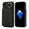 thumbnail image 1 of Dteck Case for iPhone 8 Plus / iPhone 7 Plus, Retro PU Leather Wallet Case with Rotating Ring Kickstand, Slim Back Protective Cover Case 5.5 Inch,Black, 1 of 1