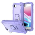 thumbnail image 1 of Dteck Case for iPhone SE 2022 4.7-inch,Shockproof Rugged Rubber Armor 3-Layer Protection iPhone 7/iPhone 8 Case Hybrid Hard PC Back With Ring Holder Kickstand iPhone SE 2020 Cover,Purple, 1 of 6