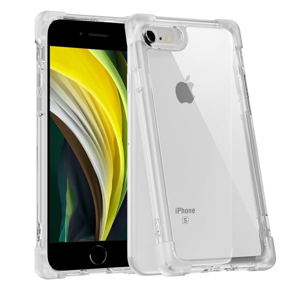 Dteck Case for iPhone SE 3/2 (2022/2020 Edition), iPhone 8 and iPhone 7, 4.7-Inch, Non-Yellowing Shockproof Phone Bumper Cover, Anti-Scratch Clear Back,Clear