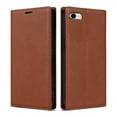 thumbnail image 1 of Dteck Case for iPhone SE 3rd Gen 2022/iPhone SE 2nd Gen 2022/iPhone 8/iPhone 7,Premium PU Leather TPU Bumper with Card Holder Kickstand Magnetic Adsorption Flip Wallet Case 4.7 Inch,Brown, 1 of 4