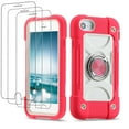 thumbnail image 1 of Dteck Case for iPhone SE3/SE2/8/7/6S/6 4.7", Heavy-Duty Military Grade Rugged Case with Ring Stand & 3 Pack Screen Protectors for iPhone SE 2022 / SE 2022 / iPhone 8 / iPhone 7,Rose, 1 of 6