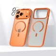 thumbnail image 1 of Dteck Case with Camera Lens Protector for iPhone 17 Pro,Shockproof Translucent Matte PC+TPU Case Compatible with Mag Safe Magnetic Back Cover ,Orange, 1 of 7