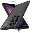 thumbnail image 1 of Dteck Case with Tempered Screen Protector for Samsung Galaxy S25,Shockproof TPU+PC Case Anti-Slip Protective Shell Back Cover for Galaxy S25,Black, 1 of 5