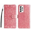 thumbnail image 1 of Dteck Cases Compatible with Samsung Galaxy A53 5G Wallet Case Card Holder Flip Cover Embossed Clover Flower PU Leather Magnetic Folio Kickstand with Wrist Strap, Rosegold, 1 of 7