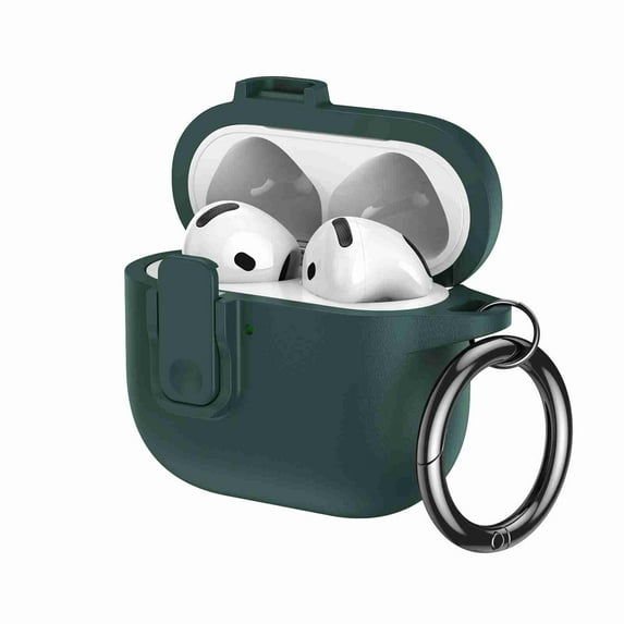 Dteck Classic Case for Apple AirPods 3 (2021), Rugged Dual-Layer Protection with Secure Lock, Shockproof TPU + PC Cover, Support Wireless Charging, Front LED Visible, Cyan