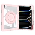 thumbnail image 1 of Dteck Clear Case for Apple iPad Pro 11-Inch (M4) 2024, Durable Lightweight Slim Case with Built-in 360 Degree Rotating Kickstand/Handle, Shockproof Protective Cute Hard Back Cover Case, Pink, 1 of 6