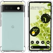 Dteck Clear Case for Google Pixel 6 Pro, Scratch Resistant Reinforced Corners TPU Rubber Soft Skin Silicone Protective Case Cover for Google Pixel 6 Pro 2021 Crystal Clear