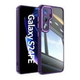 thumbnail image 1 of Dteck Clear Case for Samsung Galaxy S24 FE, Built-in Camera Lens Protector Case Non-Yellowing Shockproof Bumper Protective Shell Anti-Scratch Hard PC Back Cover,Darkpurple, 1 of 6