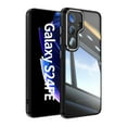 thumbnail image 1 of Dteck Clear Case for Samsung Galaxy S24 FE, Built-in Camera Lens Protector Case Non-Yellowing Shockproof Bumper Protective Shell Anti-Scratch Hard PC Back Cover,Black, 1 of 6